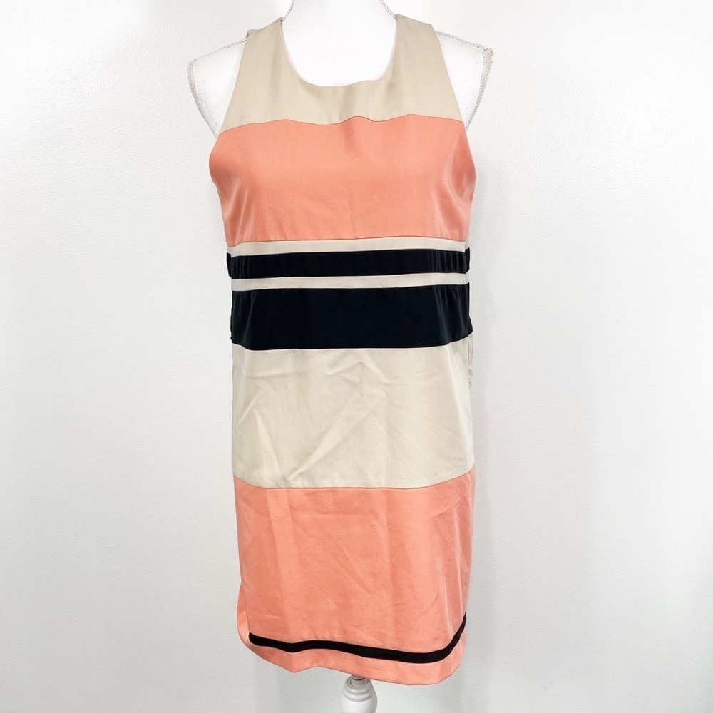 C. Luce Striped Sleeveless Shift Dress Medium
